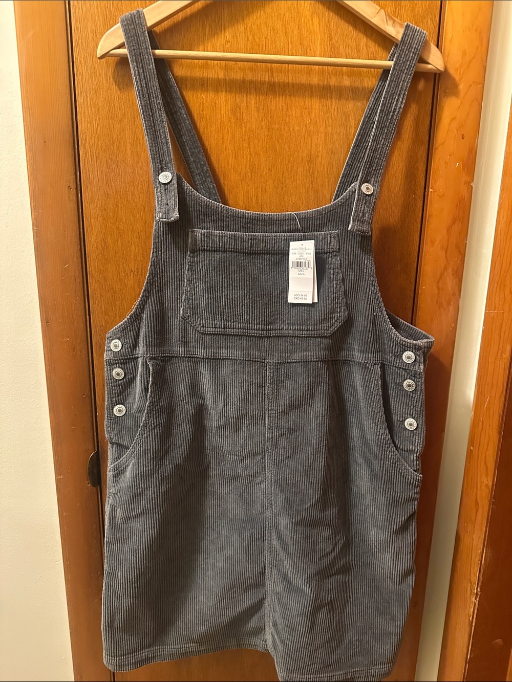 American Eagle Outfitters Gray Corduroy Overall dress